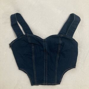 Forever 21 Denim Corset Top